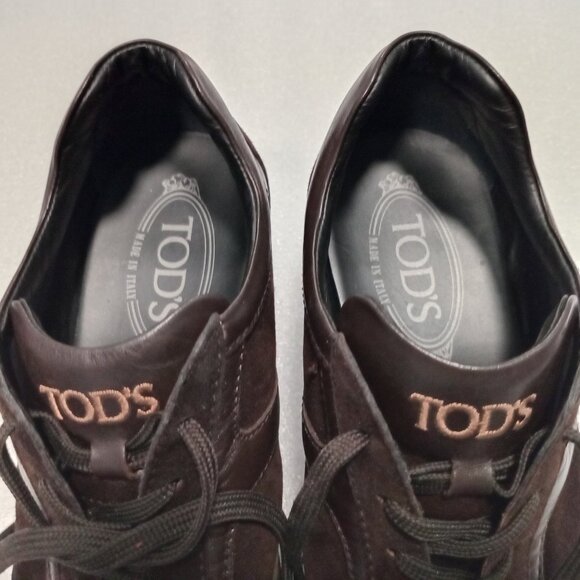 TOD'S Women's Leather Shoes Brown Lace Up Sz 8.5 EU 39 - Picture 3 of 7